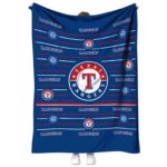 texas rangers striped pattern blue blanket best selling
