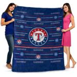 texas rangers striped pattern blue blanket best selling