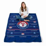 texas rangers striped pattern blue blanket best selling