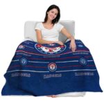 texas rangers striped pattern blue blanket best selling