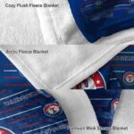 texas rangers striped pattern blue blanket best selling