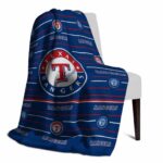 texas rangers striped pattern blue blanket best selling