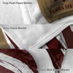 texas state bobcats brushstrokes maroon white blanket best selling