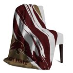 texas state bobcats brushstrokes maroon white blanket best selling