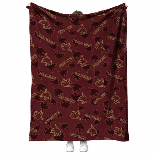 texas state bobcats diehard fans maroon blanket best selling