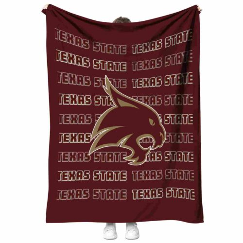 texas state bobcats fan pride maroon blanket best selling