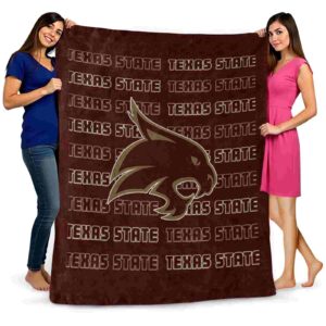 texas state bobcats fan pride maroon blanket fashion forward