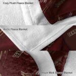 texas state bobcats fan spirit maroon blanket premium grade