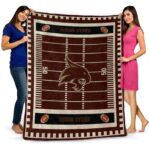texas state bobcats football field maroon blanket best selling