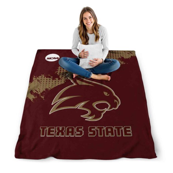 texas state bobcats grunge texture maroon blanket high quality