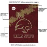 texas state bobcats grunge texture maroon blanket new arrival