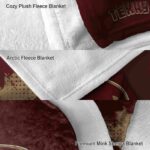texas state bobcats grunge texture maroon blanket premium grade