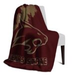 texas state bobcats grunge texture maroon blanket top rated