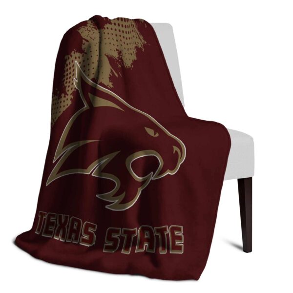 texas state bobcats grunge texture maroon blanket top rated