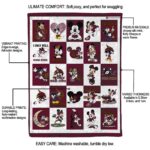 texas state bobcats mickey minnie maroon white blanket best selling