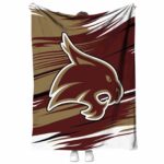 texas state bobcats paint streaks maroon white blanket best selling