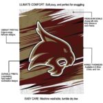 texas state bobcats paint streaks maroon white blanket best selling