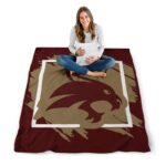texas state bobcats splatter effect maroon blanket high quality