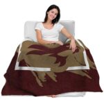 texas state bobcats splatter effect maroon blanket latest model