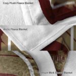 texas state bobcats splatter effect maroon blanket premium grade