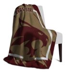 texas state bobcats splatter effect maroon blanket top rated