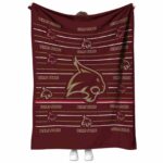 texas state bobcats striped pattern maroon blanket best selling