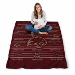 texas state bobcats striped pattern maroon blanket best selling