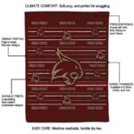 texas state bobcats striped pattern maroon blanket best selling