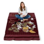 texas state bobcats three musketeers maroon blanket high quality