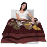 texas state bobcats three musketeers maroon blanket latest model