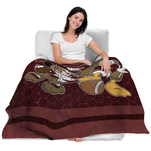 texas state bobcats three musketeers maroon blanket latest model