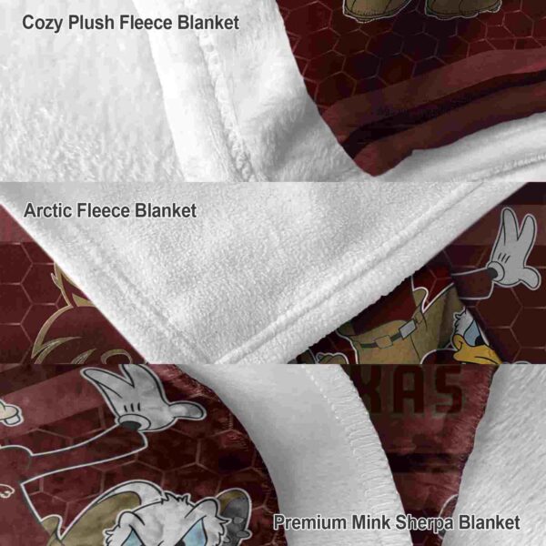 texas state bobcats three musketeers maroon blanket premium grade