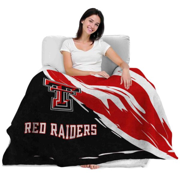texas tech red raiders brushstrokes red white blanket latest model