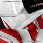 texas tech red raiders brushstrokes red white blanket premium grade
