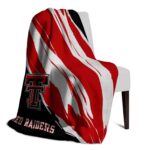 texas tech red raiders brushstrokes red white blanket top rated
