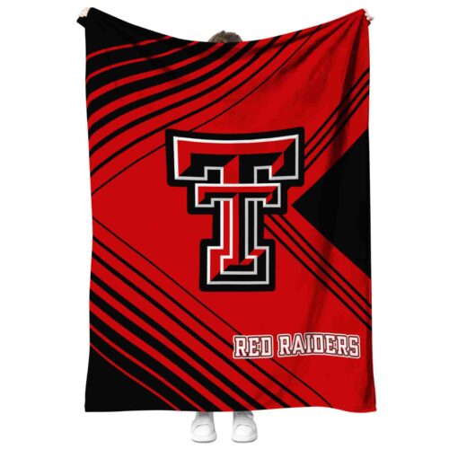 texas tech red raiders diagonal stripes red blanket best selling