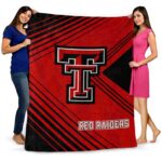 texas tech red raiders diagonal stripes red blanket best selling