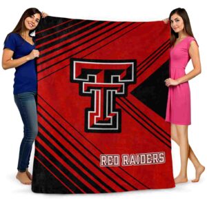 texas tech red raiders diagonal stripes red blanket fashion forward