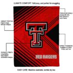 texas tech red raiders diagonal stripes red blanket best selling