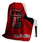 texas tech red raiders diagonal stripes red blanket best selling