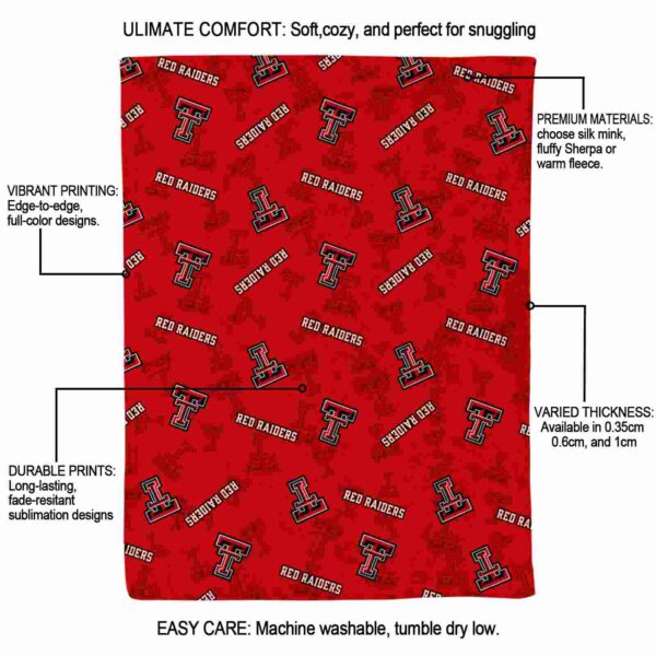texas tech red raiders diehard fans red blanket new arrival