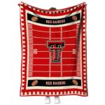 texas tech red raiders football field red blanket best selling