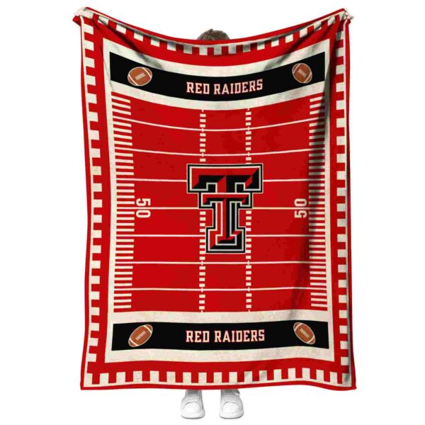 texas tech red raiders football field red blanket best selling