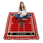 texas tech red raiders football field red blanket high quality