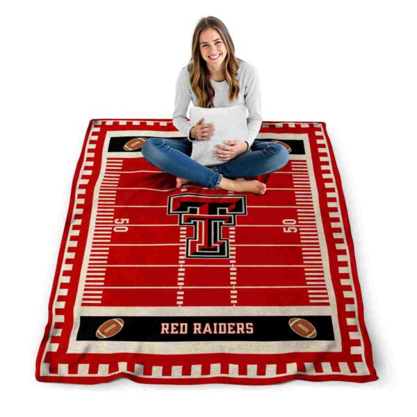 texas tech red raiders football field red blanket high quality