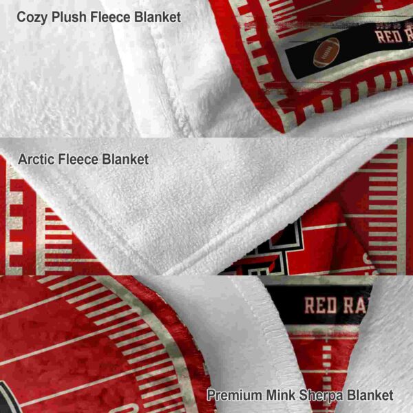 texas tech red raiders football field red blanket premium grade
