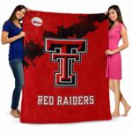 texas tech red raiders grunge texture red blanket best selling