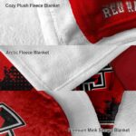 texas tech red raiders grunge texture red blanket best selling