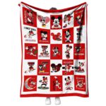 texas tech red raiders mickey minnie red white blanket best selling