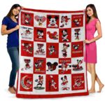 texas tech red raiders mickey minnie red white blanket best selling